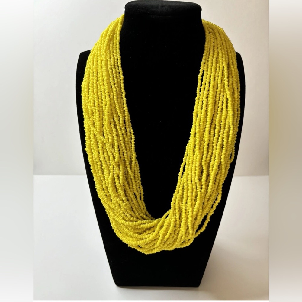 Yellow Beaded Necklace